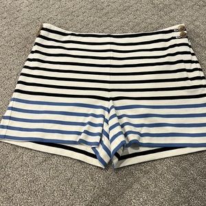 100% cotton striped dress shorts